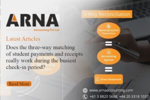 Does the three-way matching of student payments and receipts really work during the busiest check-in period?